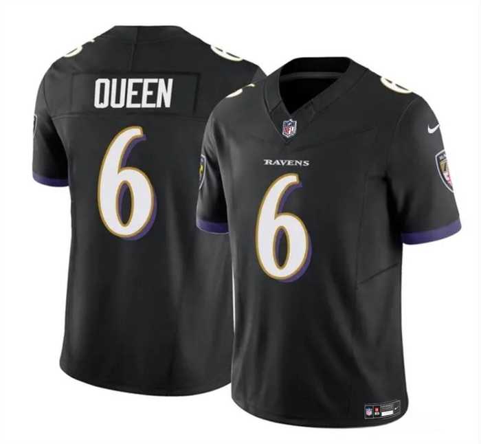 Men & Women & Youth Baltimore Ravens #6 Patrick Queen Black 2023 F.U.S.E. Vapor Limited Stitched Jersey